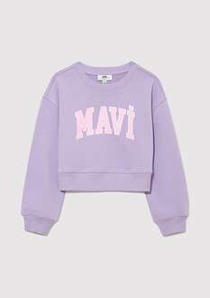 Mavi Logo Crop Lila Çocuk Sweat 7S10097-86954 - 1