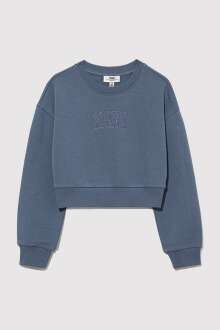 Mavi Logo Crop Puslu Mavi Çocuk Sweat 7S10078-70871 - 3