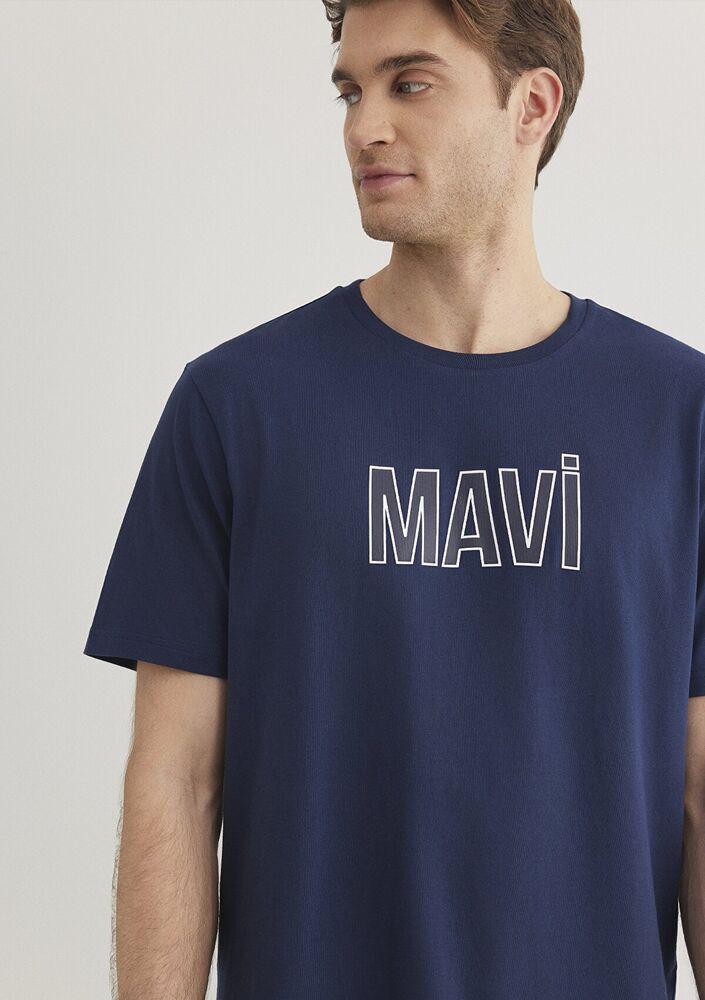 Mavi Logo Derin Lacivert Erkek Tişört 066842-70745 - 1