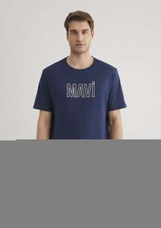 Mavi Logo Derin Lacivert Erkek Tişört 066842-70745 - 4