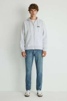 Mavi Logo Fermuarlı Kapişonlu Erkek Sweat 0611715-82498 - Mavi (1)