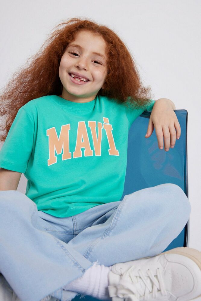 Mavi Logo Ice Gren Çocuk Tişört 7610109-71724 - 1