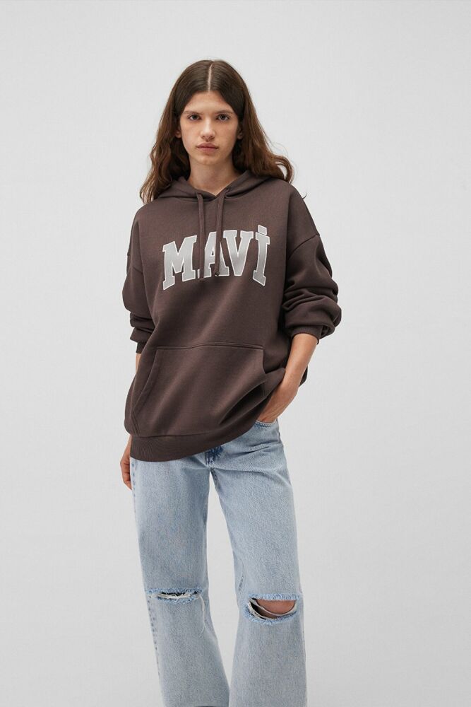 Mavi Logo Kapişonlu Kadın Sweat 1600361-70222 - 1