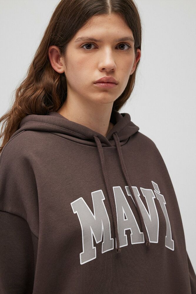 Mavi Logo Kapişonlu Kadın Sweat 1600361-70222 - 5
