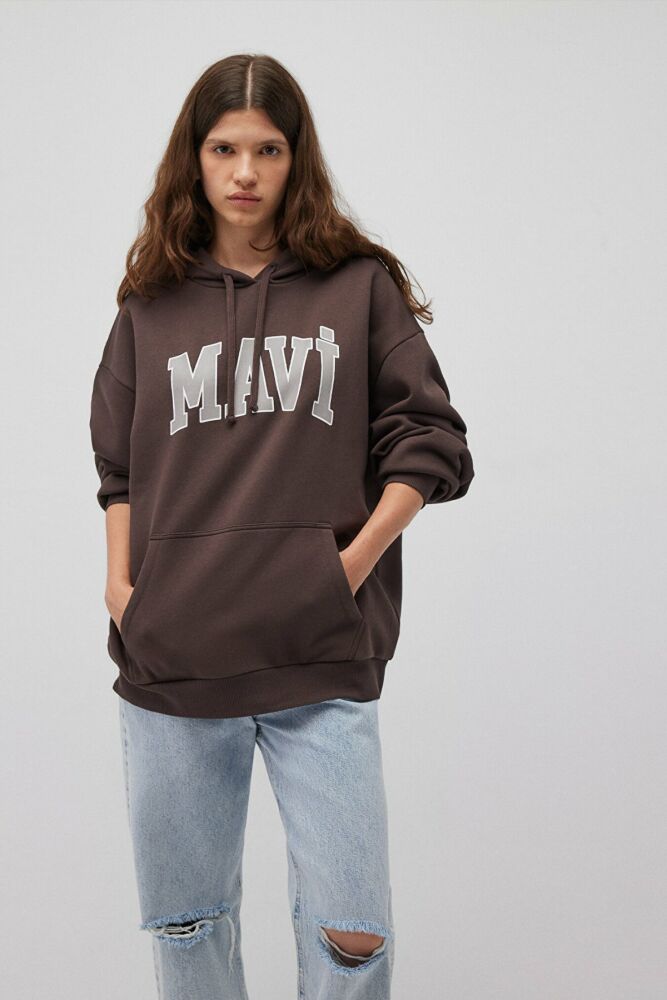 Mavi Logo Kapişonlu Kadın Sweat 1600361-70222 (1)