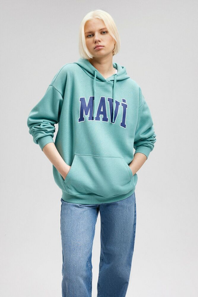 Mavi Logo Kapişonlu Kadın Sweat 1600361-71823 - 1