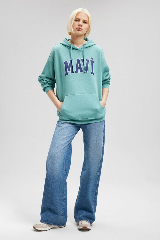 Mavi Logo Kapişonlu Kadın Sweat 1600361-71823 - 3