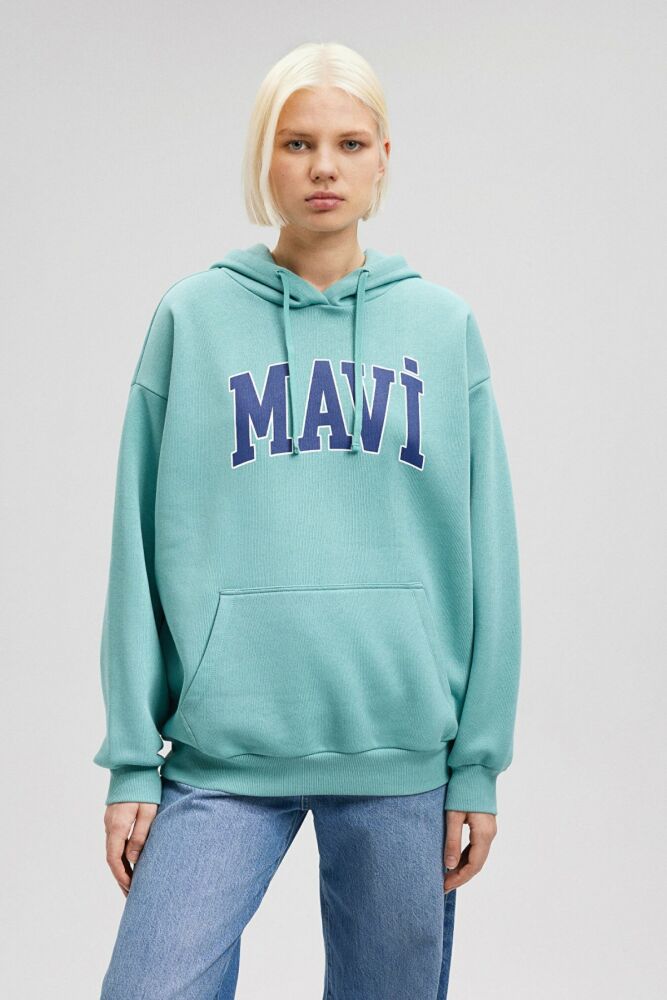 Mavi Logo Kapişonlu Kadın Sweat 1600361-71823 - 4