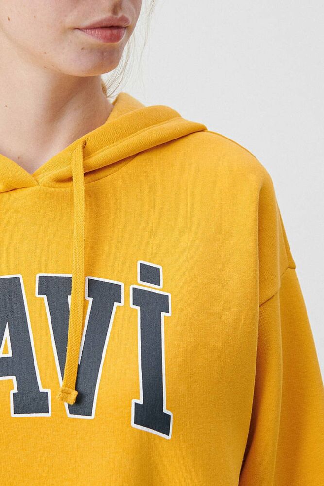 Mavi Logo Kapişonlu Koyu Sarı Kadın Sweat 1600361-71340 - 5