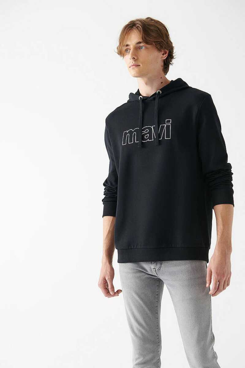 Mavi Logo Kapişonlu Siyah Erkek Sweat 065606-900