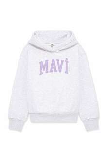 Mavi Logo Kar Gri Melanj Çocuk Tişört 7610035-85438 - 3
