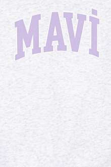 Mavi Logo Kar Gri Melanj Çocuk Tişört 7610035-85438 - 5