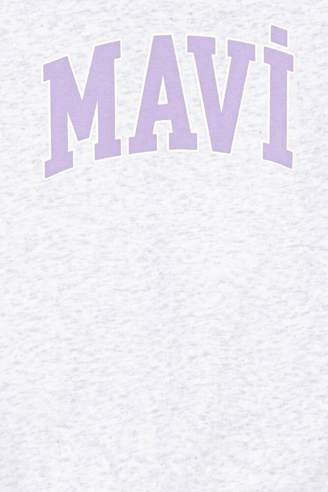 Mavi Logo Kar Gri Melanj Çocuk Tişört 7610035-85438 - 5