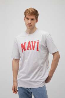 Mavi Logo Kar Gri Melanj Erkek Tişört 0611711-85438 - Mavi (1)