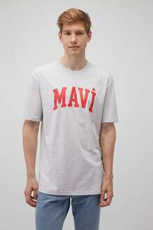 Mavi Logo Kar Gri Melanj Erkek Tişört 0611711-85438 - 3