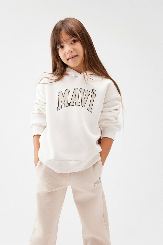 Mavi Logo Kırık Beyaz Çocuk Sweat 7610035-81964 - 1
