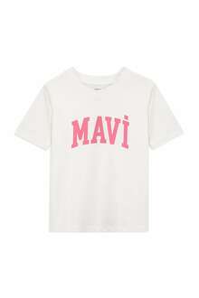 Mavi Logo Kırık Beyaz Çocuk Tişört 7610109-70057 - 2