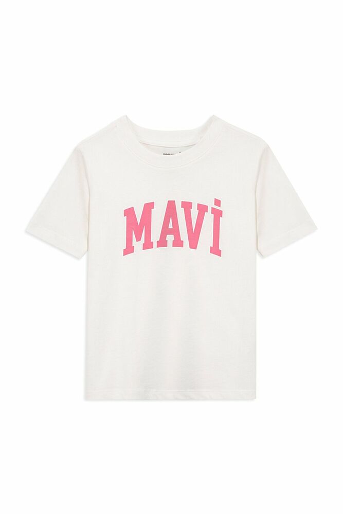Mavi Logo Kırık Beyaz Çocuk Tişört 7610109-70057 - 2