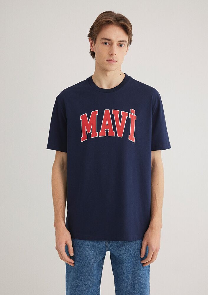 Mavi Logo Koyu Lacivert Erkek Tişört 0611711-84371 - 3