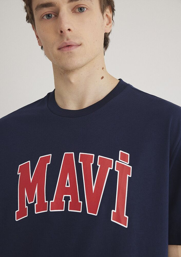 Mavi Logo Koyu Lacivert Erkek Tişört 0611711-84371 - 5
