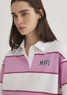 Mavi Logo Polo Kadın Tişört 1613005-89359 - 3