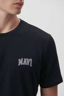 Mavi Logo Siyah Erkek Tişört 0611714-900 - 4