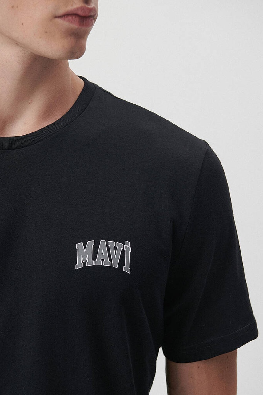 Mavi Logo Siyah Erkek Tişört 0611714-900 - 4