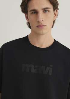 Mavi Logo Siyah Erkek Tişört 0611807-900 - 2