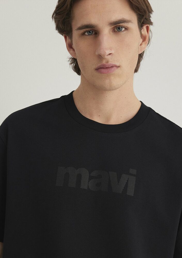 Mavi Logo Siyah Erkek Tişört 0611807-900 - 2