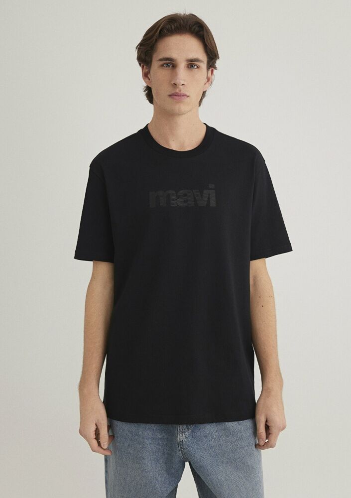 Mavi Logo Siyah Erkek Tişört 0611807-900 - 3