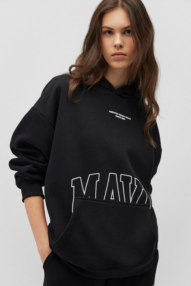 Mavi Logo Siyah Kadın Sweat 1S10149-900 - 1