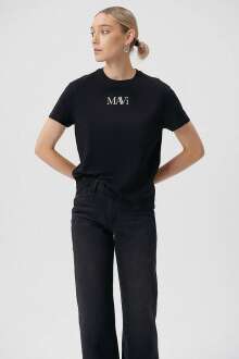 Mavi Logo Siyah Kadın Tişört 1611594-900 - Mavi (1)