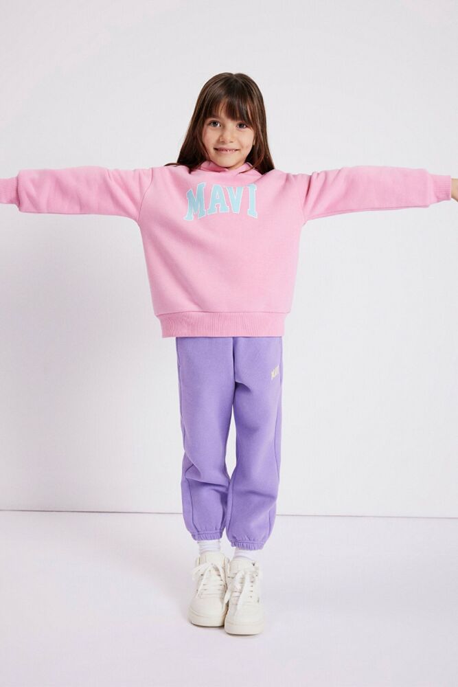 Mavi Logo Toz Pembe Çocuk Sweat 7610035-86953 - 2