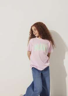 Mavi Logo Toz Pembe Çocuk Tişört 7610109-86953 - 2