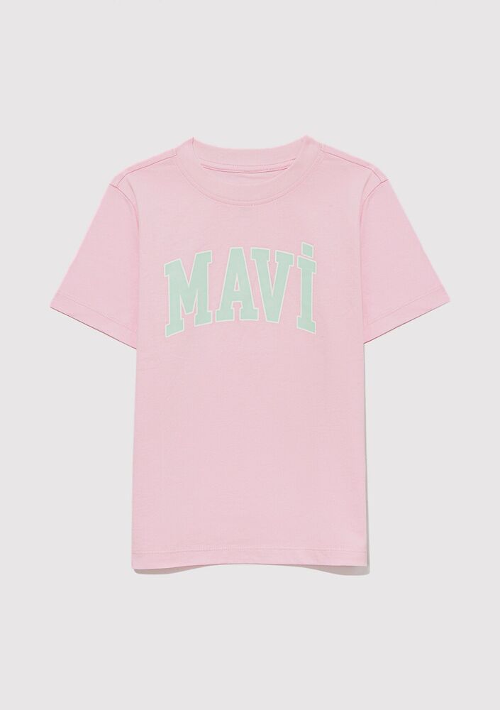Mavi Logo Toz Pembe Çocuk Tişört 7610109-86953 - 3