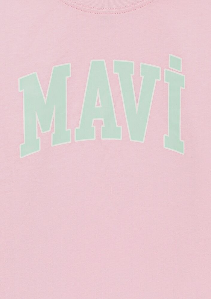 Mavi Logo Toz Pembe Çocuk Tişört 7610109-86953 - 5