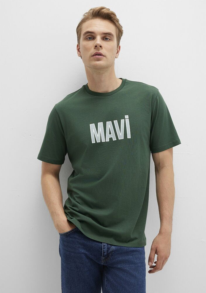 Mavi Logo Yeşil Erkek Tişört 066842-71580