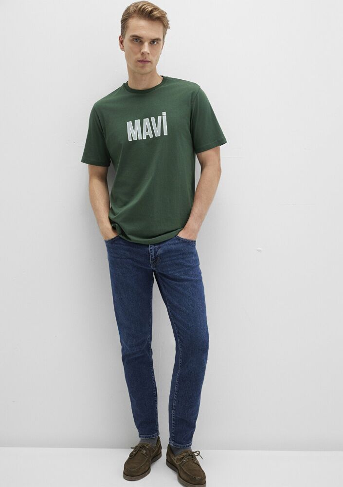 Mavi Logo Yeşil Erkek Tişört 066842-71580 (1)