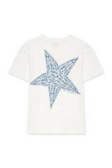 Mavi Logo Yızdız Baskılı Kırık Beyaz Çocuk Tişört 7610173-70057 - Mavi (1)