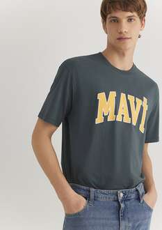 Mavi Logo Yosun Yeşili Erkek Tişört 0611711-71598 - 1