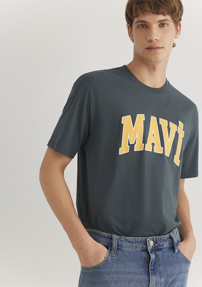 Mavi Logo Yosun Yeşili Erkek Tişört 0611711-71598 - 1