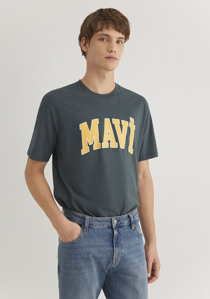 Mavi Logo Yosun Yeşili Erkek Tişört 0611711-71598 - 3