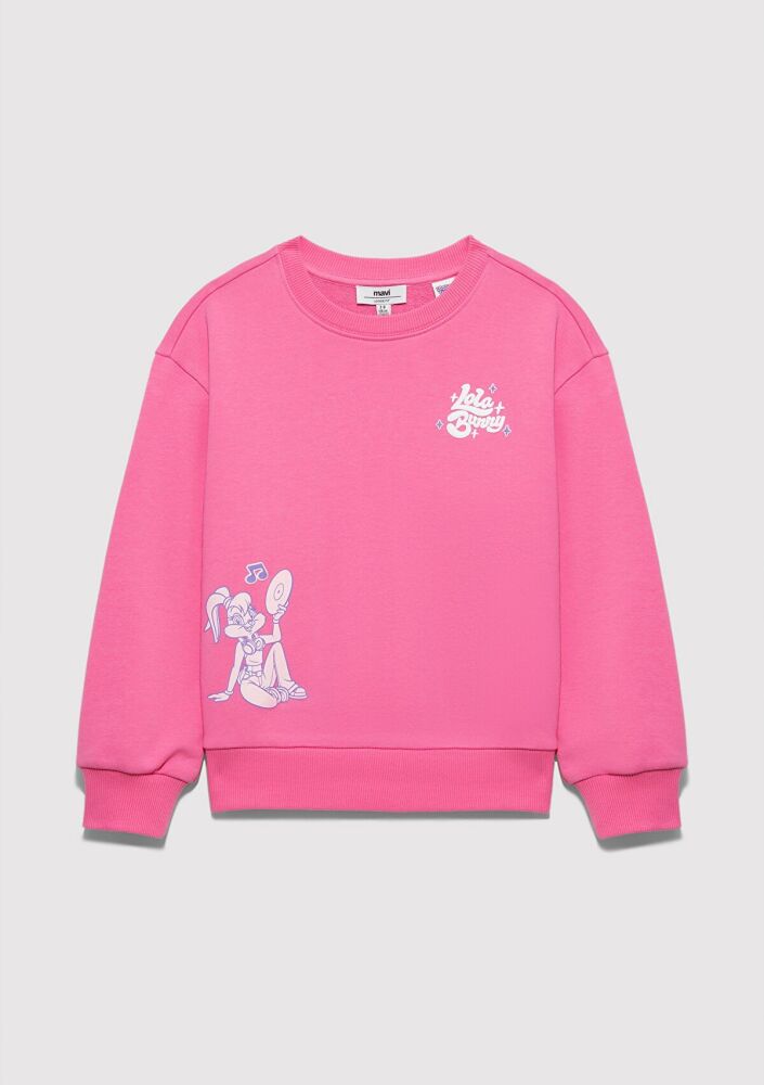 Mavi Lolo Bunny Baskılı Pembe Çocuk Sweat 7S10184-91355