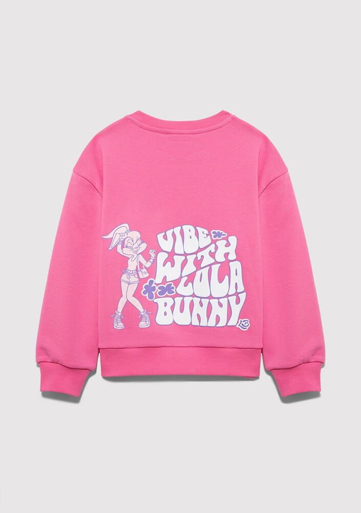 Mavi Lolo Bunny Baskılı Pembe Çocuk Sweat 7S10184-91355 (1)