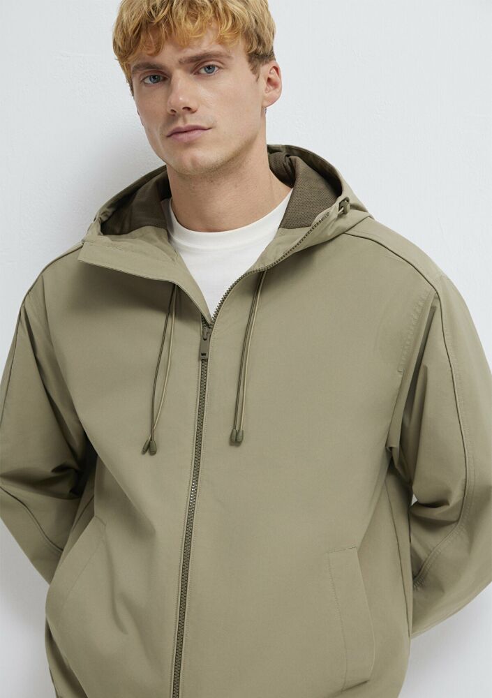 Mavi Loose Fit Kapüşonlu Yeşil Erkek Ceket 0110818-86749 (1)