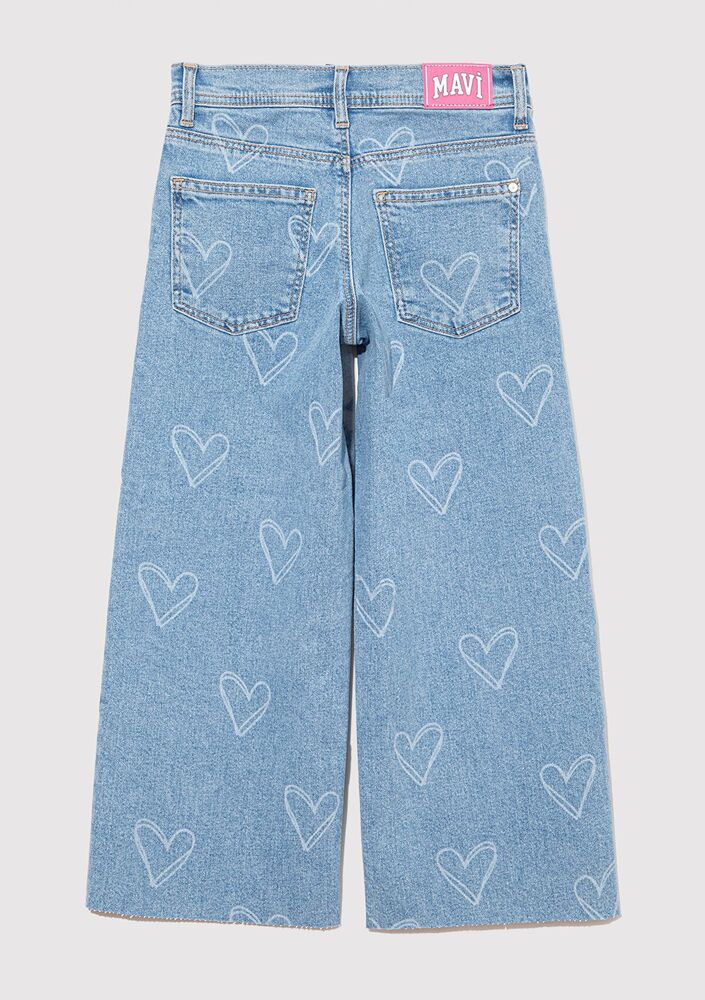 Mavi Lorı Lt Heart Denim Çocuk Jean Pantolon 7010036-89486 - 2