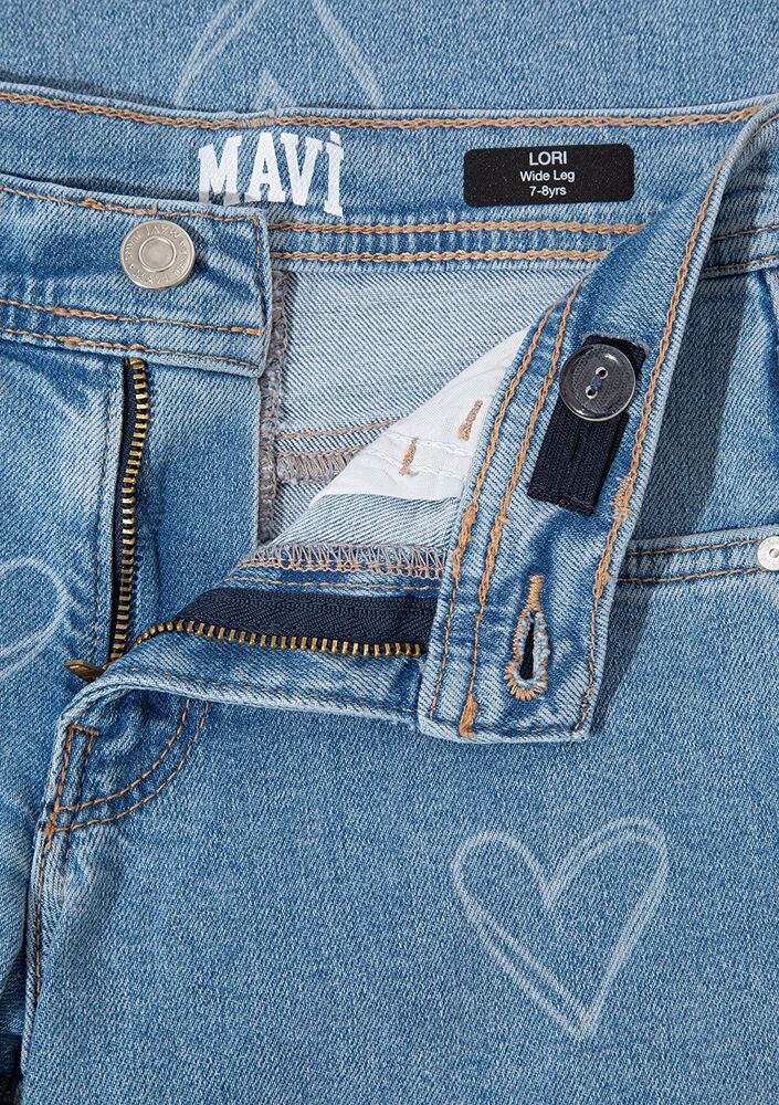 Mavi Lorı Lt Heart Denim Çocuk Jean Pantolon 7010036-89486 - 3