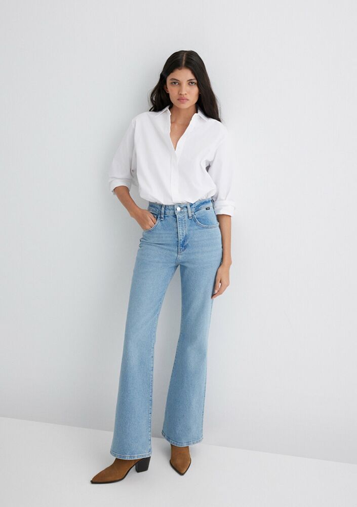 Mavi Los Angeles Lt Blue Premium Flare Bootcut Yüksek Bel İspanyol Paça Kadın Jean Pantolon 1010349-90442 - 3