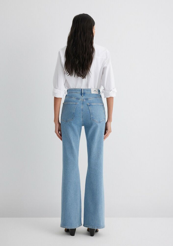 Mavi Los Angeles Lt Blue Premium Flare Bootcut Yüksek Bel İspanyol Paça Kadın Jean Pantolon 1010349-90442 - 5