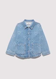 Mavi Lulu Lt Heart Print Denim Çocuk Jean Gömlek 7210002-89486 - 1